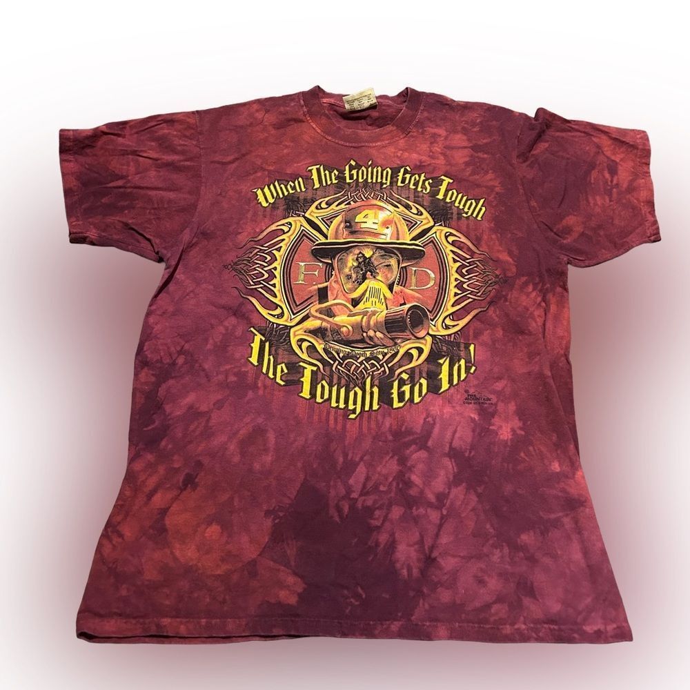 Vintage The Mountain Fire Fighter Grim Reaper T-Shirt